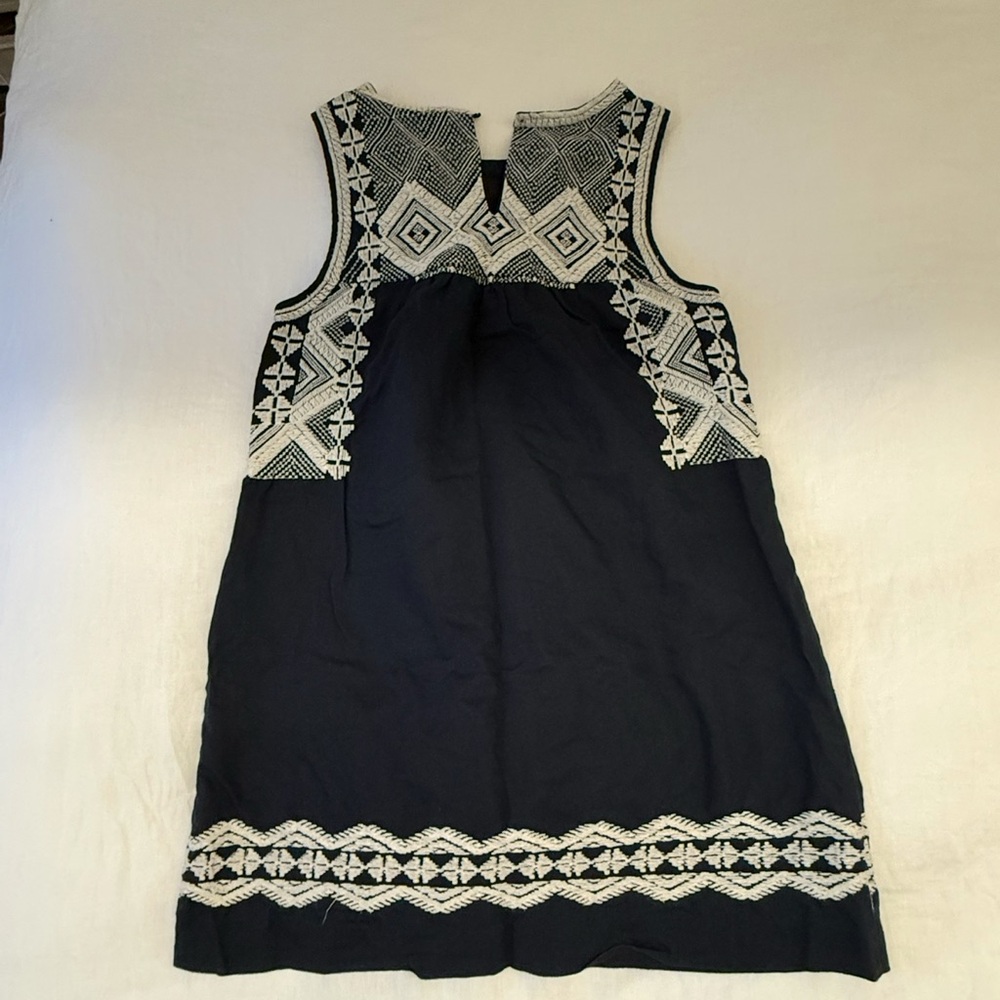 Madewell Black and Cream Patterned Dress